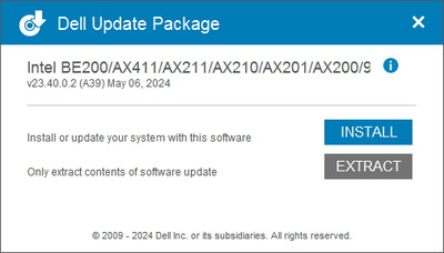 Intel Wireless Bluetooth drivers version 23.40.0.2