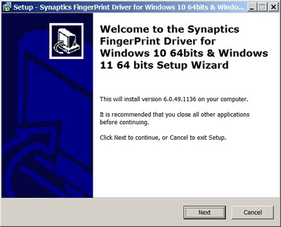 Synaptics Prometheus FM-03698 Sensor drivers 6.0.49.1136