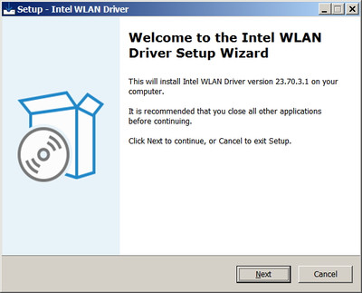 Intel Wireless Network Adapter drivers version 23.70.3.1