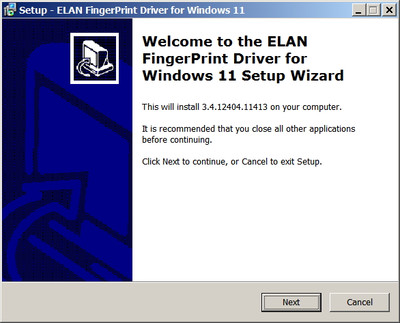 Elantech Fingerprint Sensor drivers 3.4.12404.11413